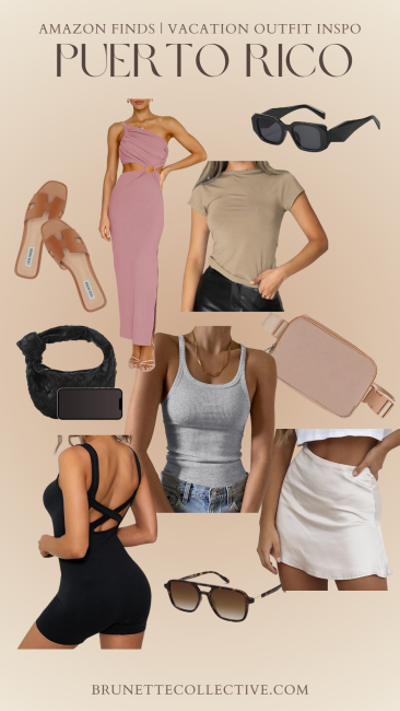 A GRAPHIC SHOWING NEUTRAL OUTFIT IDEAS FOR A TRIP, NEUTRAL outfits from amazon